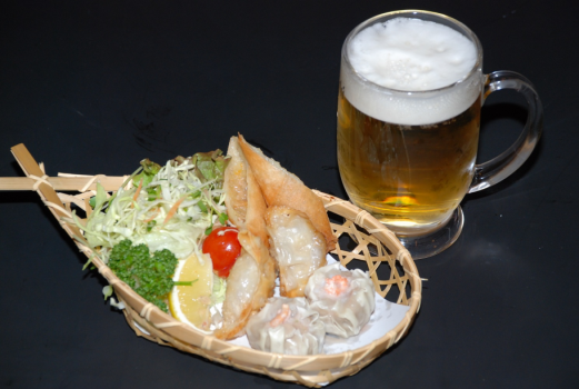 ビールセット　お夜食(居酒屋大吉にて)