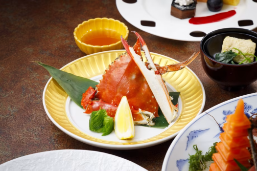 特別料理『極』、瀬戸内蒸し渡り蟹の酢の物
