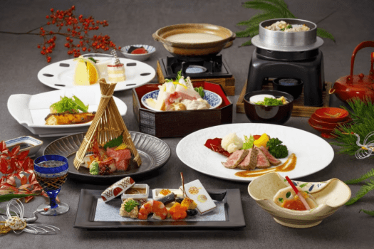 2026年1月2月料理長特選◆讃岐オリーブ牛ステーキとオリーブ地鶏とオリーブ豚の飛鳥鍋