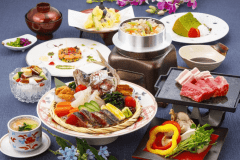 2026年春夏【旬彩会席】◆瀬戸内の美味いもの尽くし★オリーブ豚と国産牛ロースの鉄板焼き、オリーブ地鶏釜飯