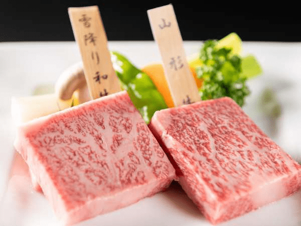 滝と蕎麦の宿瀧見舘 プランの詳細 和牛食べ比べ 山形牛と雪降り和牛 尾花沢牛 ステーキ食べ比べプラン