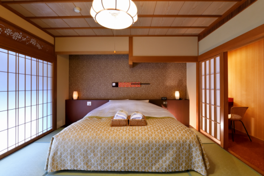 ◆Japanese style double room with open-air bath◆ (Non-smoking)[doublebed, living room, veranda]
