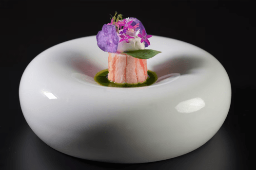 紅ズワイ蟹と福井県山内カブラのババロワ