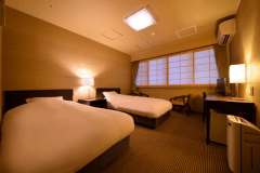 ツインルーム(禁煙) ※景色は楽しめませんが、リーズナブルにご利用いただけるお部屋です。