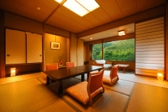客室「花かんむり14帖(禁煙)」※「庭園と山々が望めてとても寛げる」と評判のお部屋です。