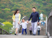 特徴的な形の錦帯橋は、小さなお子様にも好評！近くには有名なソフトクリーム屋もございます♪