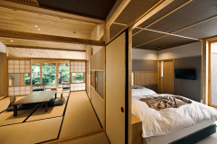 【準特別室（ベッド）】源泉半露天付 本間8畳+6畳ベッド