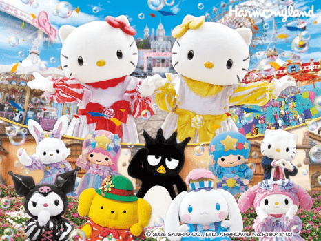 【家族旅行応援】｢サンリオキャラクターパーク　ハーモニーランド｣パスポート付プラン（お食事なし）