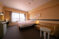 うきうきダブル《禁煙》　【21.2平米/ベッド幅160/Wi-Fi無料】