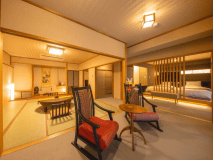 【貴賓室】最上階に1室のみ位置する、気品あるデザインの和洋室