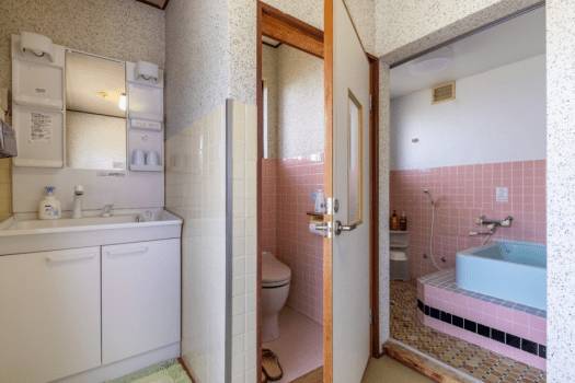 bathroom and toilet in a room