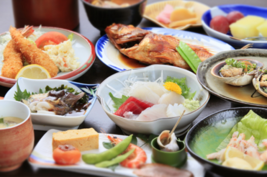当館のスタンダードプランのお料理です。