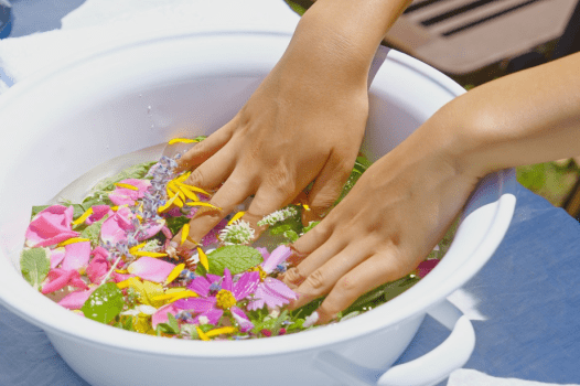花の色彩、香りなど五感を開放して心身を癒す体験プログラムです