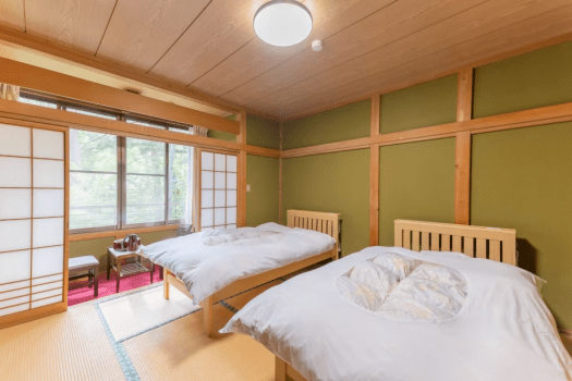 客室一例(イメージ)　木曽檜造りの和室には広縁もあり、全室wi-fi完備