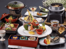 活あわび・伊勢海老サラダ付き会席