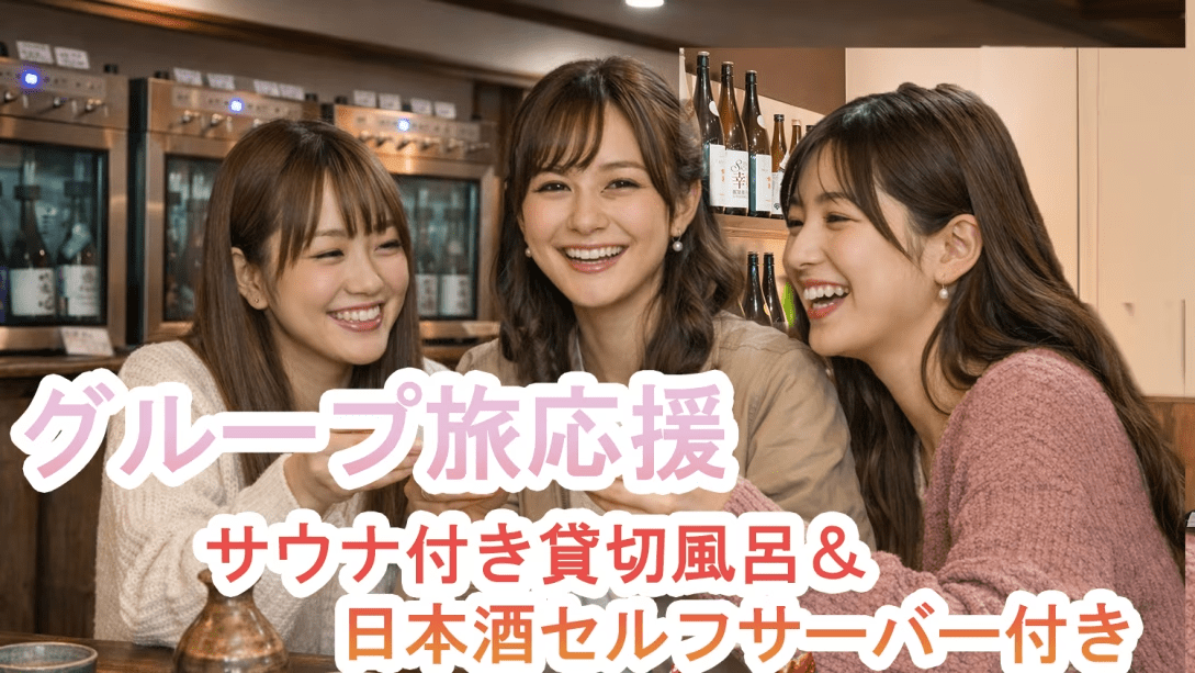 【女子旅】２大特典：日本酒＆サウナ／竹崎かに(焼き蟹)&times;牡蠣三昧！女子旅グループプラン※男子もOK