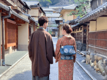 【着物レンタルプラン】古都の街を着物でぶらり旅♪　着物散策＆季節の京会席　（一泊二食付）