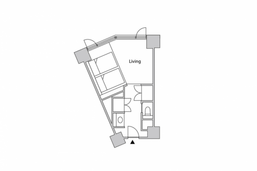 Standard Japanese-Western style room A (without shower and bathtub)