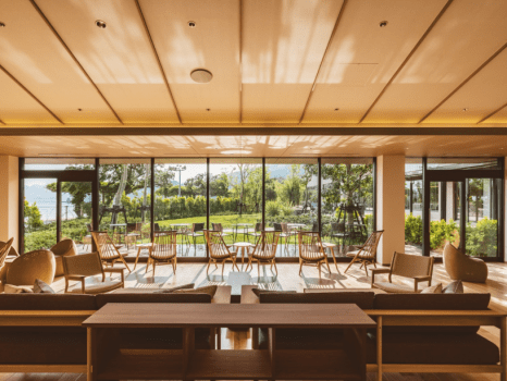 お風呂あがりにくつろいで頂ける湯あがり処。お飲み物等もございます。夜はナイトバーとなります。