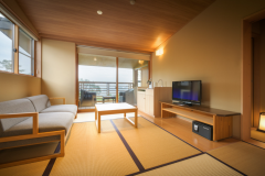 [Main Building 2F] TAROU ◆ Modern Japanese-Western Room with Open-Air Bath (8 + 6 Tatami)