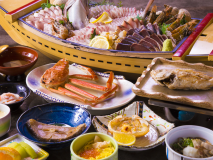 【越前舟盛りコース】＜海の幸が大集合＞旬魚の舟盛り！越前の美味を食べつくす♪お得プラン