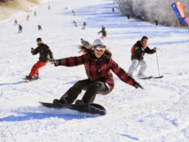 帰り温泉入浴無料【スキースノボ1日リフト券◆ハンターマウンテン塩原】未就学児リフト無料《一泊二食付》