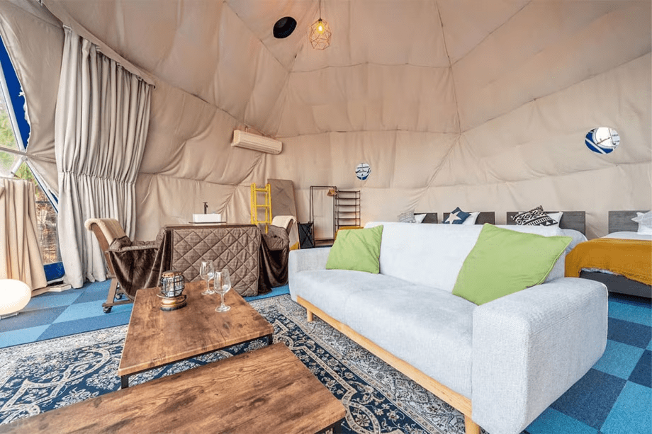 Glamping Resort Awaji | 【オーシャンテラス】4ベッド・直径8m