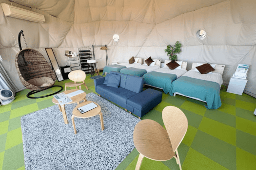 【Ocean Terrace】4 beds, 8m diametere＜&rdquo;Suisen&rdquo;＞dome tent
