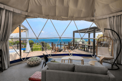 【オーシャンテラス】4ベッド・直径8ｍ＜”サルビア”＞ドームテント・ジャグジー付