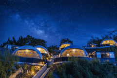 【ドッグテラス・プレミアム】4ベッド・直径7ｍ＜”kaze”＞ドームテント・バスタブ《ペットOK》