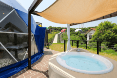 【オーシャンテラス】4ベッド・直径8ｍ＜”サルビア”＞ドームテント・ジャグジー付