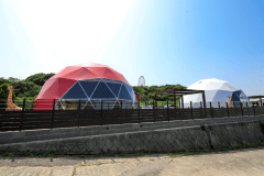 【オーシャンテラス】4ベッド・直径8ｍ＜”コスモス”＞ドームテント