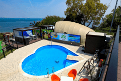 【オーシャンテラス】2ベッド・全長7ｍ＜”スズラン”＞コクーンテント・バスタブ