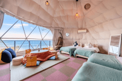 【オーシャンテラス】4ベッド・直径7ｍ＜”サクラ”＞ドームテント