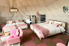 【オーシャンテラス】4ベッド・直径7ｍ＜&rdquo;サクラ&rdquo;＞ドームテント