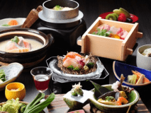 ≪料理長渾身の逸品・美食に酔う旅≫～山里会席料理＆お宝すき焼き～山の幸・川の幸を心行くまで堪能！