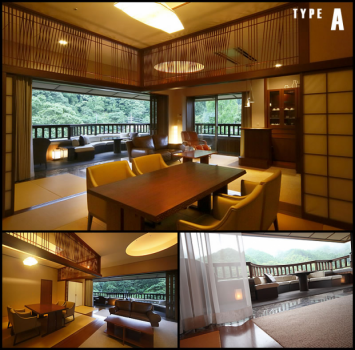 【Aタイプ】 源泉かけ流し客室露天風呂付 和洋室(角部屋)