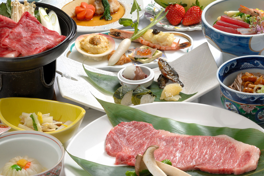 【1泊2食付】丹泉ホテル満喫プラン+米沢牛サーロインステーキの贅沢プラン【個室会食】 【1泊2食付】丹泉ホテル満喫プラン+米沢牛サーロインステーキの贅沢プラン【個室会食】