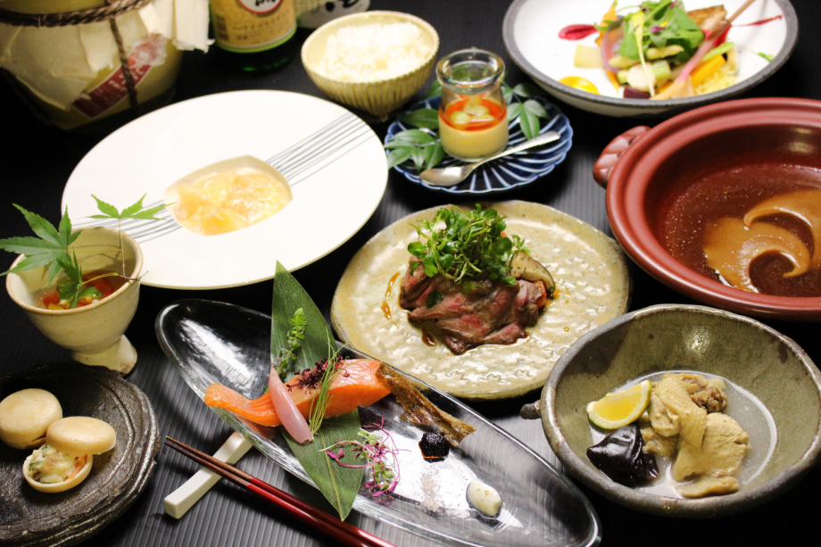【一日4組限定】「我不歳月」「戸田邸」「詠歌吟月」「心斎坐忘」季節の特別創作料理 【一日4組限定】「我不歳月」「戸田邸」「詠歌吟月」「心斎坐忘」季節の特別創作料理