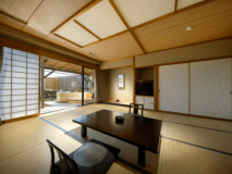 【本丸】露天風呂付デラックス和室の一例（海側）