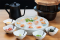 【朝食】お好みのトッピングをかけてオリジナルの「鯛茶漬け」を。