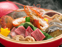 【美食贅沢会席】『松阪牛』・『伊勢海老』・『鮑』の≪三大食材≫を味わう美食会席♪