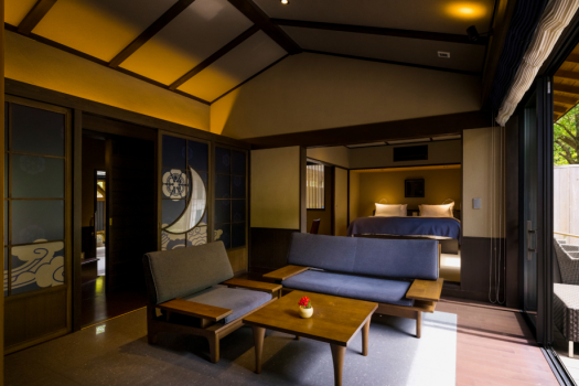 敷地内にある姉妹館『月夜見の座』お部屋の一例。※お子様はご宿泊頂けない宿です。