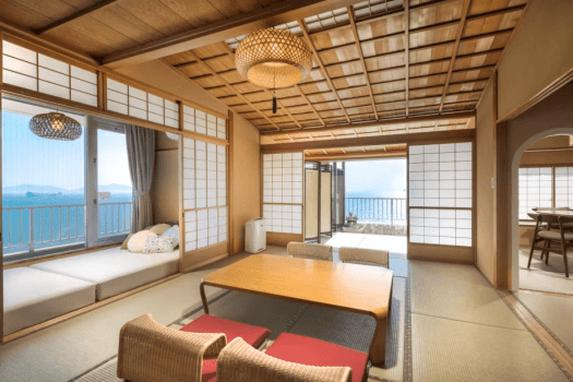 【１室限定　露天風呂付きパノラマ和室】夕陽と朝陽を一望
