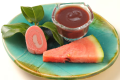 ご夕食◆甘味｜水羊羹 スイカ ひと口ケーキ