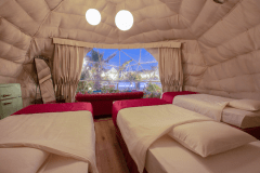 冷暖房完備でホテル仕様のベッド