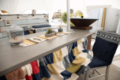 冬の焚き火テラス