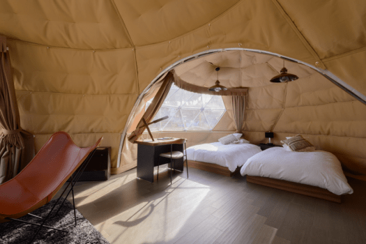 【基本プラン】〈1日2組限定／ラグジュアリーグランピング〉夕朝食付／2テント(2名様から4名様までのご宿泊)