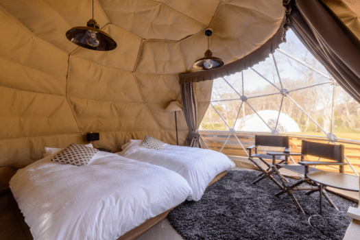 【基本プラン】〈1日2組限定／ラグジュアリーグランピング〉夕朝食付／2テント(2名様から4名様までのご宿泊)