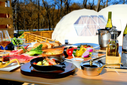 【基本プラン】〈1日2組限定／ラグジュアリーグランピング〉夕朝食付／1テント(2名様までのご宿泊)